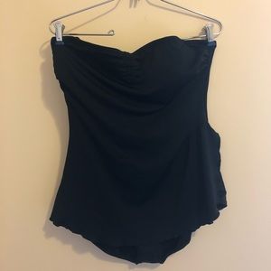 Retro 50s Pin Up Style Strapless Bathing Suit Sz L